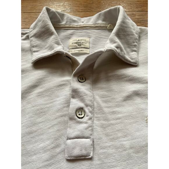 RAG & BONE Standard Issue Soft White Polo Mens sz M (Fits like a sz S) - Picture 5 of 13
